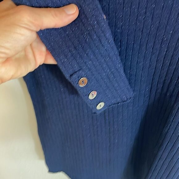 NWT J. McLaughlin Arlette “Sparkle” Navy Turtleneck Sweater - Picture 2 of 3